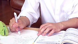 Kinky double japanese blowjob and hardcore fucking session