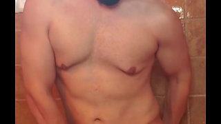 Showerhead Belly Inflation with Dildo Gag