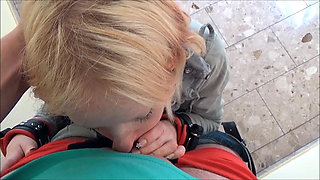 Slave Gets a Big Load to Swallow