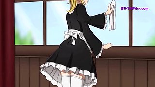 Busty Blonde Maid Takes Rough Anal Creampie to Keep Her Job - Hentai Cartoon Sex