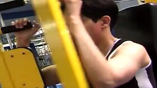 Cline de Bara in the gym 1999 ft. Cline Bara: Blowjob, Babe  Cowgirl Porn