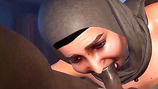Big Tits and Ass Hijab Muslim 3D Sex Scene with Denisporco Animation