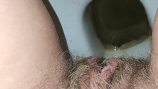 Big Load of Pee From Hairy Pussy