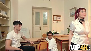 MILF Melody Mynx Dominates Students in Hot HD Teacher Fuck - Big Tits, Redhead, Hardcore