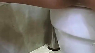 Sexy Girl with Natural Tits, Masturbate Until Squirt Before Take a Shower