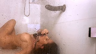Blonde tight pussy babe solo toy fun in glamour masturbation