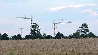 Spontaneous Outdoor POV with Petite Secretary in Public Encounter