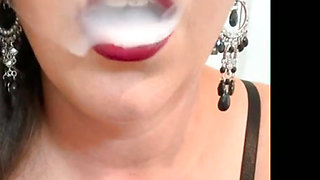 Sexy Smoking Latina Vape