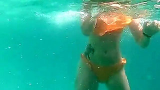Snorkel Slut in Paradise - Underwater Flash & Naughty Tease