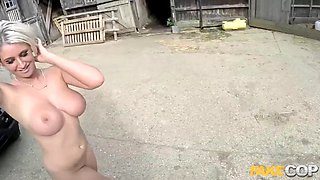 Fake Cop British benefits cheat fucking a policeman: Blowjob, Doggy  Big Tits Porn