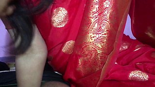 Newly Married Desi Bhabhi Sucked a Big Cock of Her New Boss