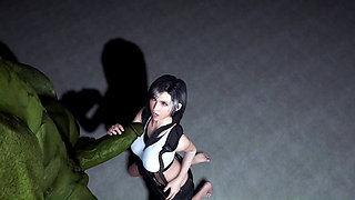 Sexy Tifa Got Deep Fucked and Creampied by Hulk's Monster Cock