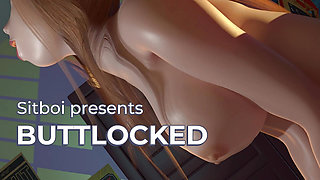 Buttlocked - first trailer. Cute PAWG femdom facesitting (lezdom)