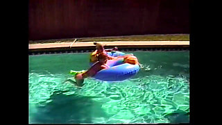 80s Lesbian in the Pool