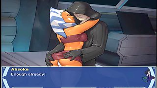 Purity Sin shares a passionate kiss in a Star Wars anime adventure