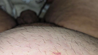Step mom hand pulled step son big dick without condom