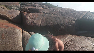 Masturbating on the Beach