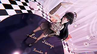 [mmd] Excuse Me; Erotic Tattoos; Striptease; Black Stockings; Squirting