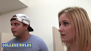 College Boyfriends Get Reamed On Their GFs With FFM Threesome