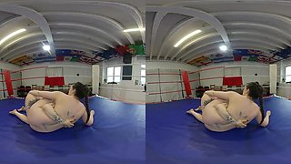 Fetish femdom lesbian sex with tattooed chicks in boxing ring - Redhead lesbian in POV VR