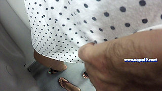 Crazy Fantasy! Petting in the Train  Stranger Man Lift Skirt and Touch My Pussy on Subway and Liked!