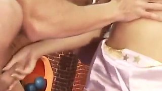 Blonde girl fucking in gym