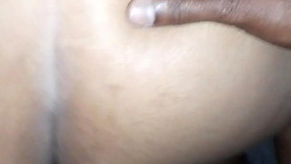 Ebony milf bent over and filled with cum