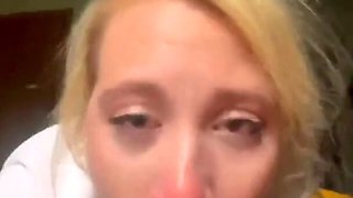 PAWG uses dildo for DP during anal fuck - POV