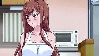 Uncensored Hentai Hot Romantic Sex in the Kitchen