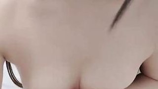 Want a dad to hug you! Beautiful girl with big eyes! After a private show of welfare with my elder brother, she opened her hairy pussy, rubbed her fake dick and inserted it, panting and moaning so sexy live broadcast: Big Tits, Amateur  Asian Porn
