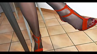 Secretary Nylon Feet