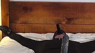 Riding His Big Strapon Dildo