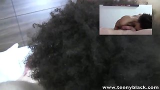Teenyblack african-american teenie interracial sex facialized