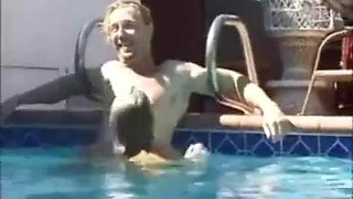 Public pool underwater 3some: Blowjob, Amateur  Hardcore Porn