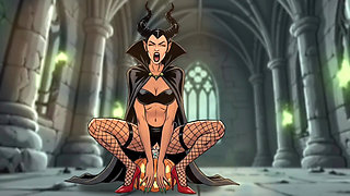 Maleficent and the Magic Pumpkin. Halloween Cartoon