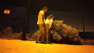 Stranger Seduced a Milf at a Bus Stop. Outdoor sex