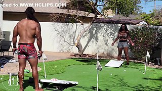 Strip Cornhole Leads To Real Ebony Couple With Dreads Way And Lyric Sky