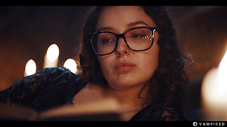 Nerdy Vampire Leana Lovings Bites Rikako Katayama - Asian Babe Transforms into Pussy Craving Lesbian