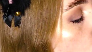 Kitty Cat Girl Sucks Cock