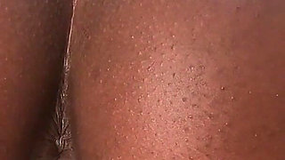 Hot Ebony Babe Gets Both Holes Eaten by White Daddy