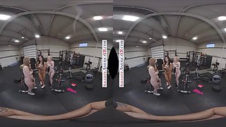 VR GROUP SEX IN THE GYM WITH DOLLY LEIGH, EMILY WILLIS  EMMA STARLETTO: Porn