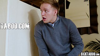 Guy jerking off on hottie Lauren Phillips