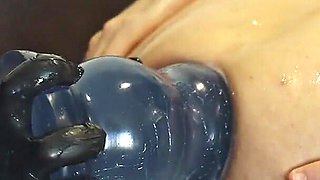 Femdom Extreme Anal Fisting of Submissive Cuckold