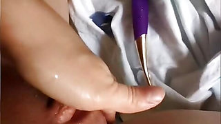 Horny 20 year old girl rides bbc dildo for the first time until she has squirting orgasms