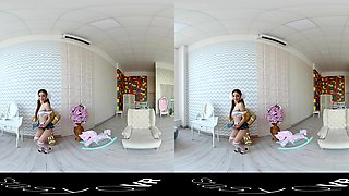 Playful Playdate - Shaved Schoolgirl Striptease