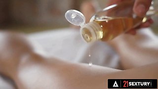 Twenty-one sextury - asian stunner gets her ass slammed before getting sperm load in throat
