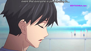 Wet Swimsuit, Seductive Body and Heated Gazes (Anime Hentai)