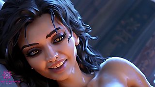 Indian beauty with massive jugs given romantic fuck in AI-generated vid