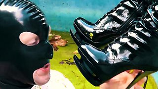 Foot fetish rimming for blonde outdoors