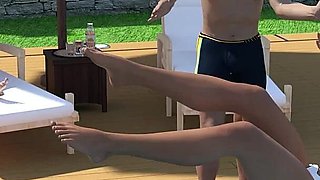 My Stepbrother's Wife #30 John Pressed His Face Against Jennifer's Breasts While Diving Into the Water